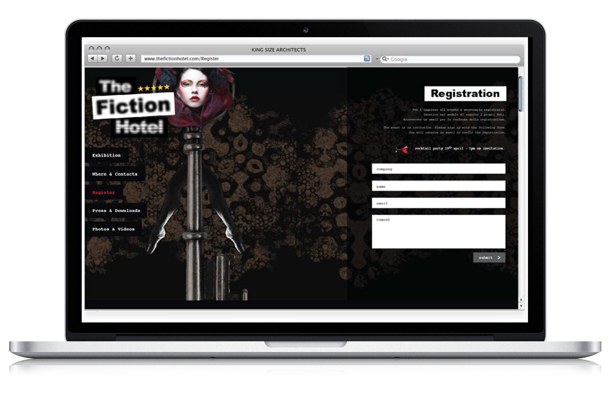 The Fiction Hotel Fuorisalone Website